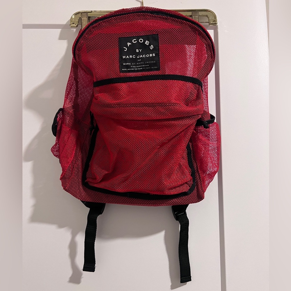 Jacobs By Marc Jacobs Red Mesh Backpack